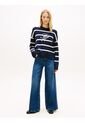 Saco Azul Tejido Amplio De Punto Con Logo Bordado Tommy Hilfiger de Tommy Hilfiger