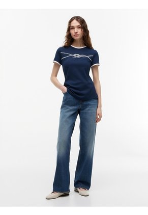 Camiseta Multicolor Manga Corta De Cuello Redondo Tommy Hilfiger