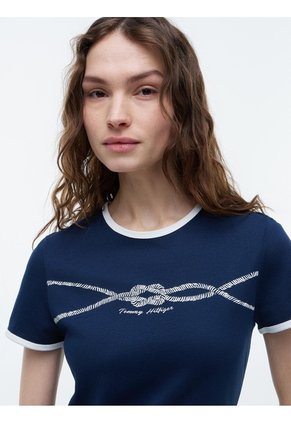 Camiseta Multicolor Manga Corta De Cuello Redondo Tommy Hilfiger