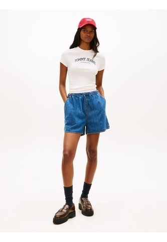 Pantaloneta Azul Holgada De Chambray Tommy Jeans Tommy Hilfiger