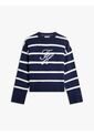 Saco Azul Tejido Amplio De Punto Con Logo Bordado Tommy Hilfiger de Tommy Hilfiger