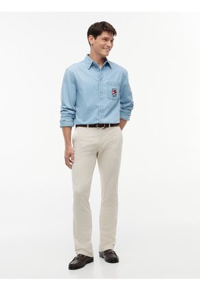 Pantalón Blanco Chino Denton De Sarga Tommy Hilfiger