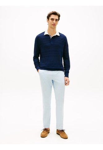 Pantalón Celeste Chino Harlem De Sarga Con Pierna Cónica Tommy Hilfiger Tommy Hilfiger