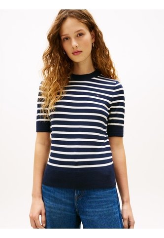 Saco Azul De Punto Fino Con Manga Corta Tommy Hilfiger Tommy Hilfiger