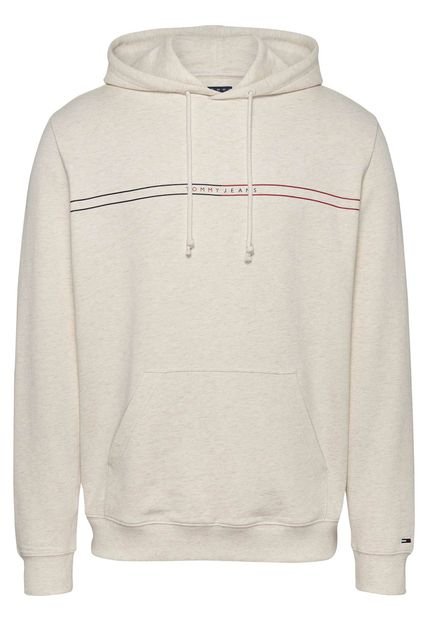 Buzo Blanco Con Capota Y Cordón Tommy Jeans