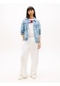 Pantalón Blanco Con Cordón, Calado Y Lino Tommy Jeans de Tommy Hilfiger