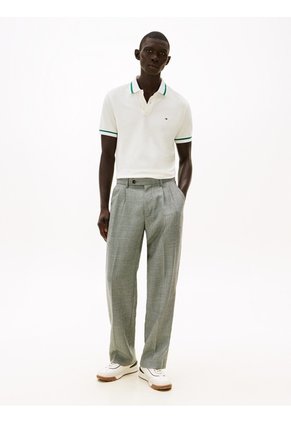 Polo Blanco De Corte Regular Con Logo Tommy Hilfiger