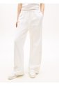 Pantalón Blanco Con Cordón, Calado Y Lino Tommy Jeans de Tommy Hilfiger
