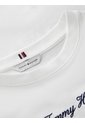 Camiseta Blanca Amplia De Cuello Redondo Con Logo Tommy Hilfiger de Tommy Hilfiger