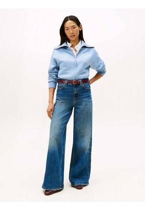 Saco Celeste De Punto Interlock Tommy Hilfiger