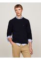 Saco Azul De Punto Texturizado Y Cuello Redondo Tommy Hilfiger de Tommy Hilfiger