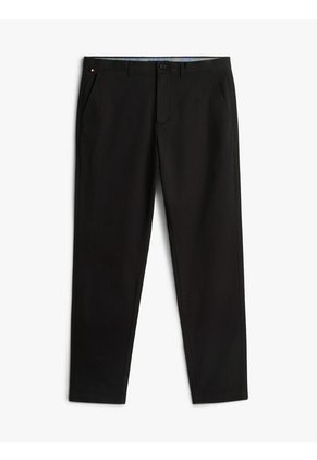 Pantalón Negro Chino Harlem De Sarga Con Pierna Cónica Tommy Hilfiger