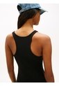 Vestido Negro De Corte Maxi Con Espalda Deportiva Tommy Jeans de Tommy Hilfiger