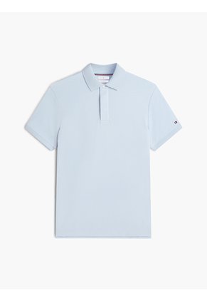 Polo Celeste De Corte Regular Con Tapeta Oculta Tommy Hilfiger