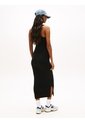 Vestido Negro De Corte Maxi Con Espalda Deportiva Tommy Jeans de Tommy Hilfiger