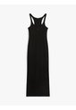 Vestido Negro De Corte Maxi Con Espalda Deportiva Tommy Jeans de Tommy Hilfiger