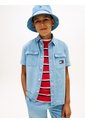 Camisa Azul Manga Corta Herringbone Tommy Hilfiger de Tommy Hilfiger