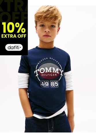 Camiseta Multicolor Para Niño Con Logo Gráfico De Baloncesto Tommy Hilfiger Tommy Hilfiger