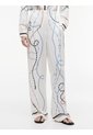 Pantalón Blanco Recto Amplio Con Estampado De Cuerdas Tommy Hilfiger de Tommy Hilfiger