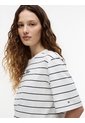 Camiseta Blanca Amplia De Cuello Redondo Con Logo Tommy Hilfiger de Tommy Hilfiger