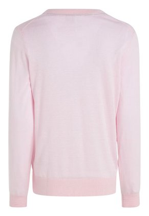 Saco Rosado Con Cuello En V Y Logo Para Mujer Tommy Hilfiger