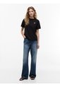 Camiseta Negra De Cuello Redondo Con Logo Bordado Tommy Hilfiger de Tommy Hilfiger
