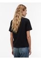 Camiseta Negra De Cuello Redondo Con Logo Bordado Tommy Hilfiger de Tommy Hilfiger