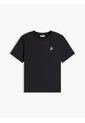 Camiseta Negra De Cuello Redondo Con Logo Bordado Tommy Hilfiger de Tommy Hilfiger
