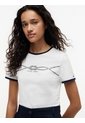 Camiseta Blanca Manga Corta De Cuello Redondo Tommy Hilfiger de Tommy Hilfiger