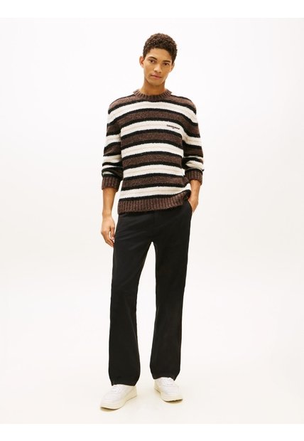 Pantalón Negro Chino Otis Regular De Sarga Tommy Jeans