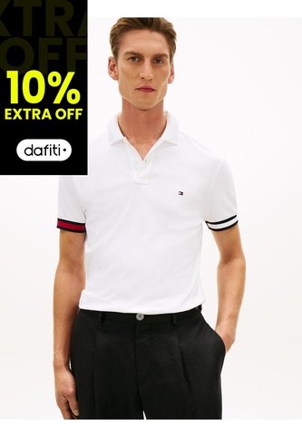Polo Blanco Slim Con Manga Corta Tommy Hilfiger Tommy Hilfiger