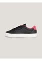 Tenis Negro Essential De Cuero Con Logo Tommy Hilfiger de Tommy Hilfiger