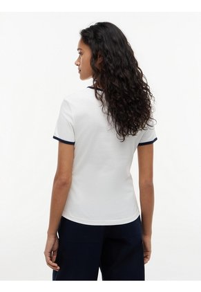 Camiseta Blanca Manga Corta De Cuello Redondo Tommy Hilfiger