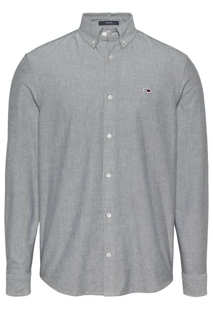 Camisa Azul Oxford De Corte Regular Tommy Jeans