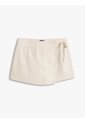 Falda Beige Pantalón De Lino Con Lazada Lateral Tommy Jeans de Tommy Hilfiger