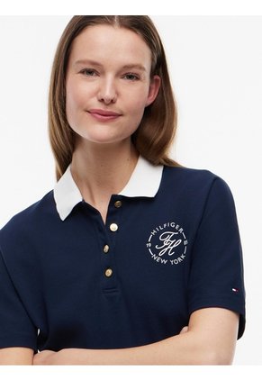 Polo Multicolor De Corte Regular Con Botones Dorados Tommy Hilfiger