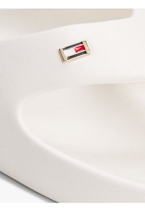 Sandalias Blanco Anatómicas Con Logo Esmaltado Tommy Hilfiger