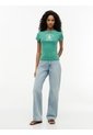 Camiseta Verde De Corte Slim Con Escudo Tommy Hilfiger de Tommy Hilfiger