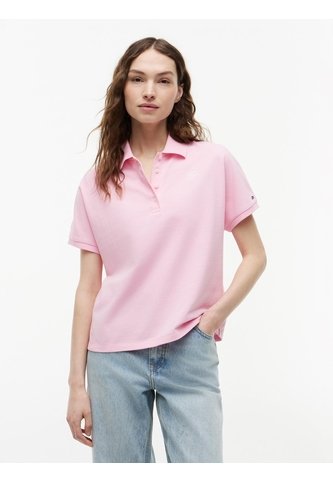 Polo Rosa De Corte Regular Con Logo Bordado Tommy Hilfiger Tommy Hilfiger