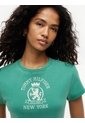 Camiseta Verde De Corte Slim Con Escudo Tommy Hilfiger de Tommy Hilfiger