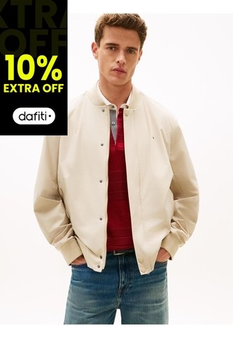 Chaqueta Beige Bomber Performance Repelente Al Agua Tommy Hilfiger Tommy Hilfiger