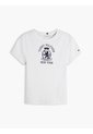 Camiseta Blanca De Corte Slim Con Escudo Tommy Hilfiger de Tommy Hilfiger