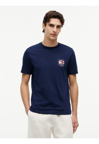 Camiseta Azul De Corte Regular Con Logo Box Flag Tommy Hilfiger Tommy Hilfiger