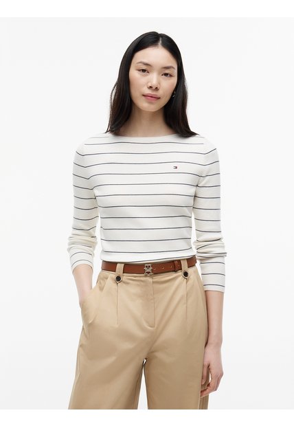 Saco Multicolor De Cuello Barco Con Diseño De Rayas Tommy Hilfiger