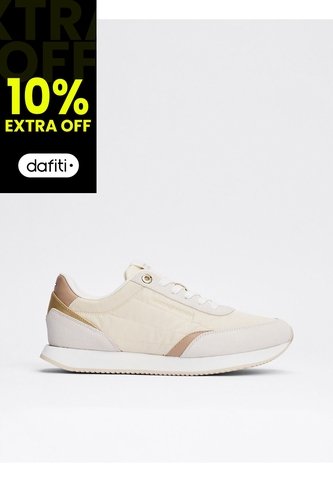 Tenis Beige Con Paneles Mixtos Tommy Hilfiger Tommy Hilfiger