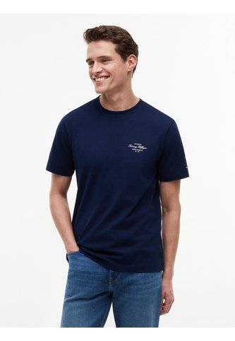 Camiseta Azul De Punto Con Logo Tommy Hilfiger Tommy Hilfiger