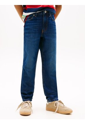 Jeans Azul Rectos Con Efecto Arrugado Tommy Hilfiger