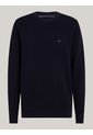 Saco Azul De Punto Texturizado Y Cuello Redondo Tommy Hilfiger de Tommy Hilfiger