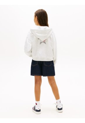 Buzo Gris Con Estrellas De Brillantes Tommy Hilfiger