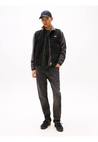 Chaleco Negro De Lona Con Cremallera Tommy Jeans Tommy Hilfiger